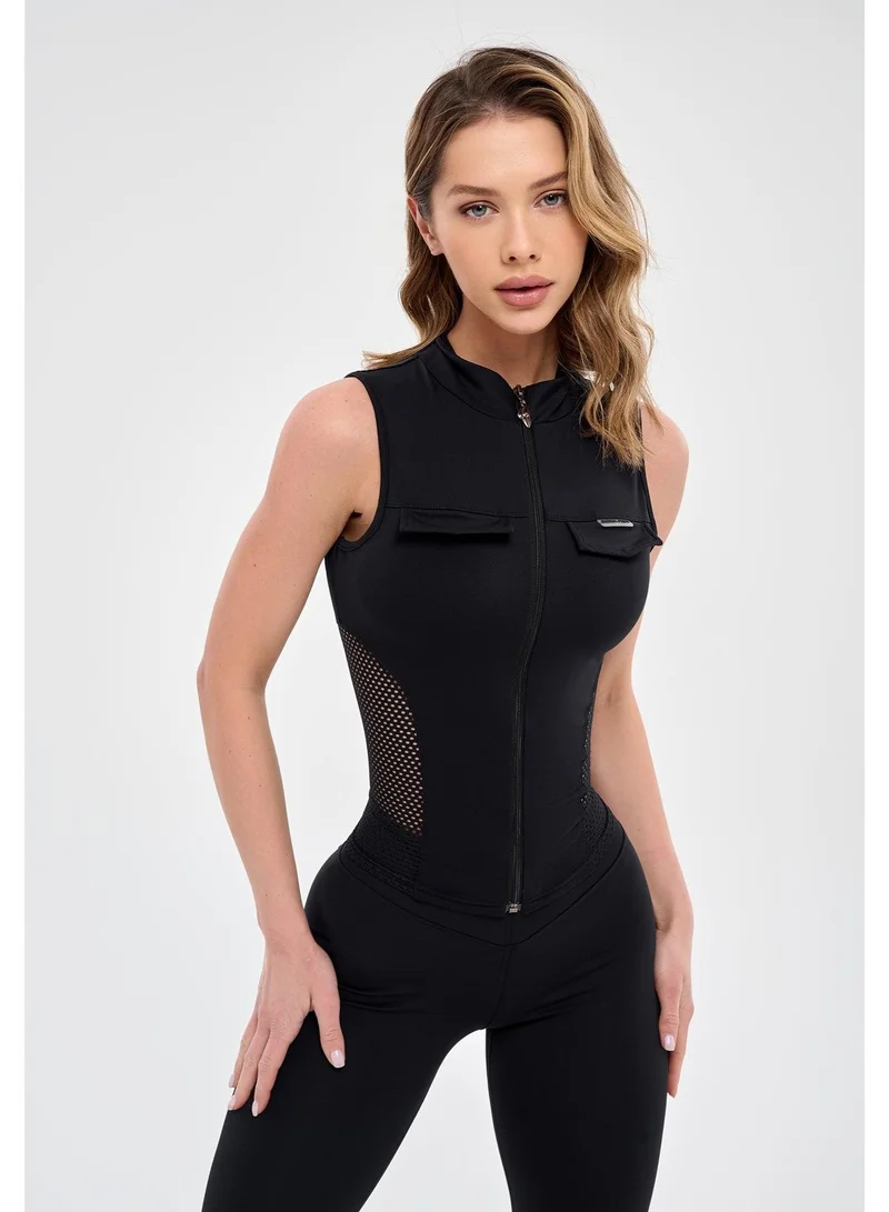 Bona Fide Cop Top Black Cop Sport Gym Top for Women for Women | Best Price UAE
