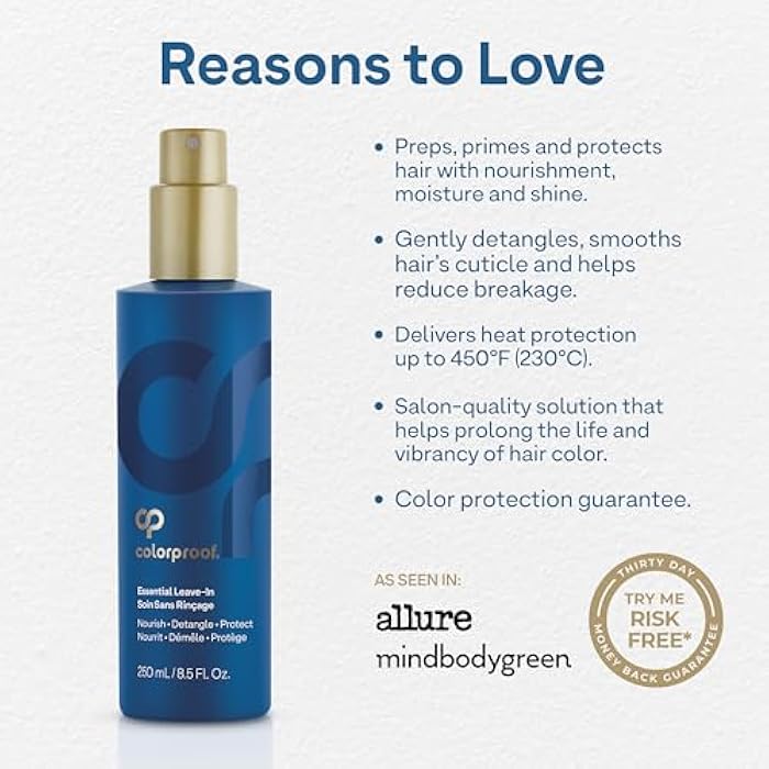 Colorproof Leave-In Treatment Spray 8.5 Fl. Oz. Heat Protection Spray for Hair, Smoothing and Detangling Spray with Color Protection, Coconut & Lemongrass Scent - Image 4