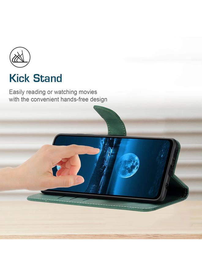 اس-توب جراب لهاتف OPPO Reno11 F 5G/F25 Pro 5G جراب هاتف من الجلد المنقوش بخياطة - Image 4