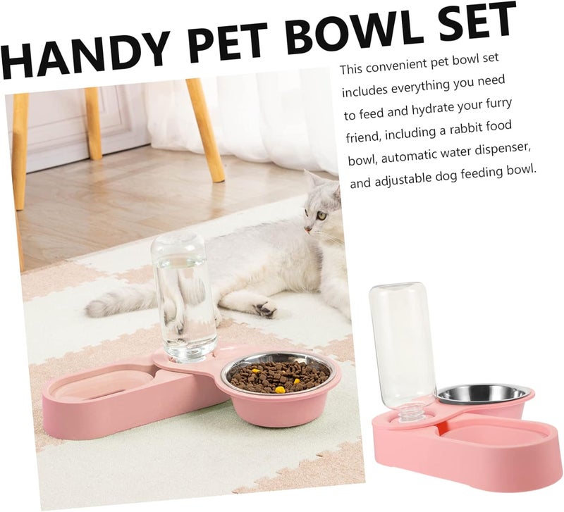 Garneck Stainless Steel Cat Bowl Set Rotating Corner Design Foldable PET Feeder for Cats and Dogs Dual Function Food and Water Dispenser Easy to Clean Rust-Resistant - Image 4