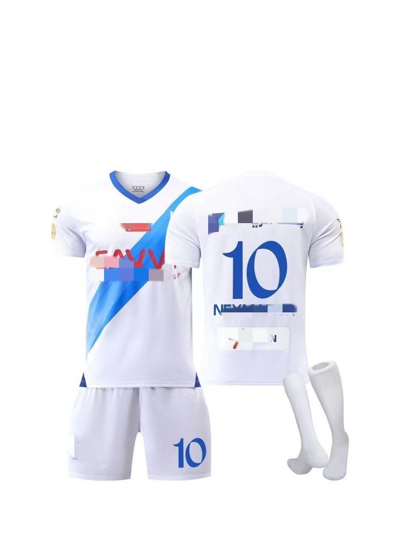 ليشب Kids Football Jersey Set -#10 Complete Soccer Jersey Set with 1 Jersey, 1 Short and 1 Pair of Socks, Perfect Gift for Kids Children and Football Fans (باللغة الإنجليزية) - Image 1