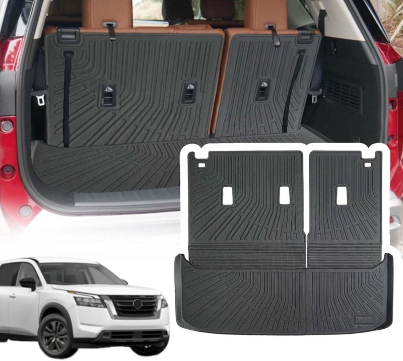 YEBOOCA Cargo Liner for 2022-2025 Nissan Pathfinder - Trunk Mat and Back Seat Cover Protector - Image 1