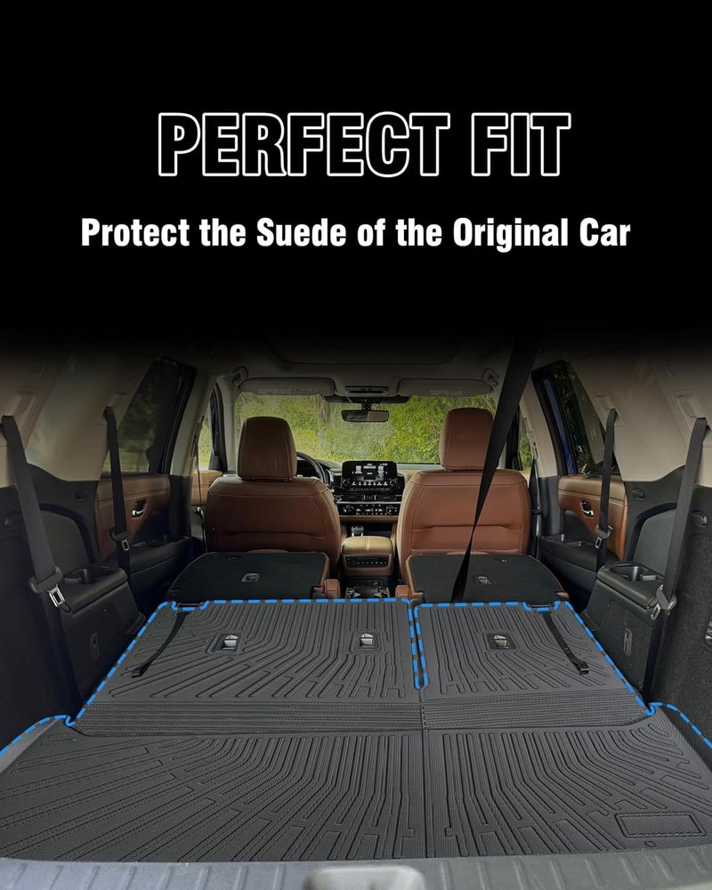YEBOOCA Cargo Liner for 2022-2025 Nissan Pathfinder - Trunk Mat and Back Seat Cover Protector - Image 2