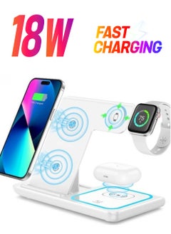 HaveDream 3-In-1 Wireless Charger - White (With US Standard Charging Head)  - Image 1