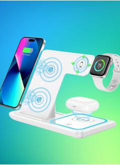 HaveDream 3-In-1 Wireless Charger - White (With US Standard Charging Head)  - Image 4
