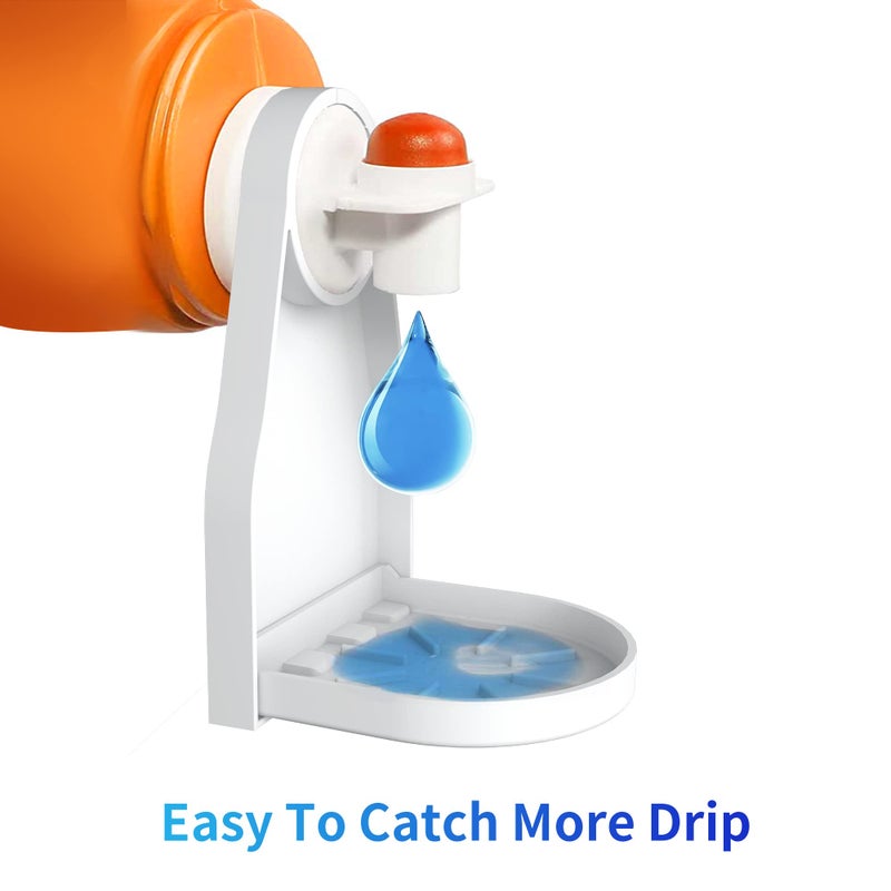 sootozy (2 Pack) Laundry Detergent Cup Holder Drip Catcher Organizer Clip Tight on Laundry Bottle Spouts, No More Leaks or Mess with Detergent and Fabric Softener in Laundry Room - Image 4