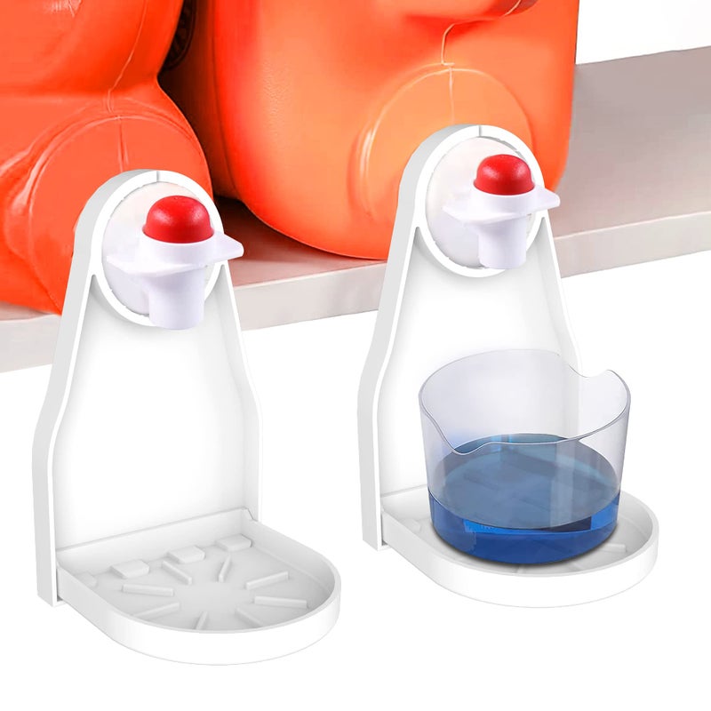 sootozy (2 Pack) Laundry Detergent Cup Holder Drip Catcher Organizer Clip Tight on Laundry Bottle Spouts, No More Leaks or Mess with Detergent and Fabric Softener in Laundry Room - Image 1