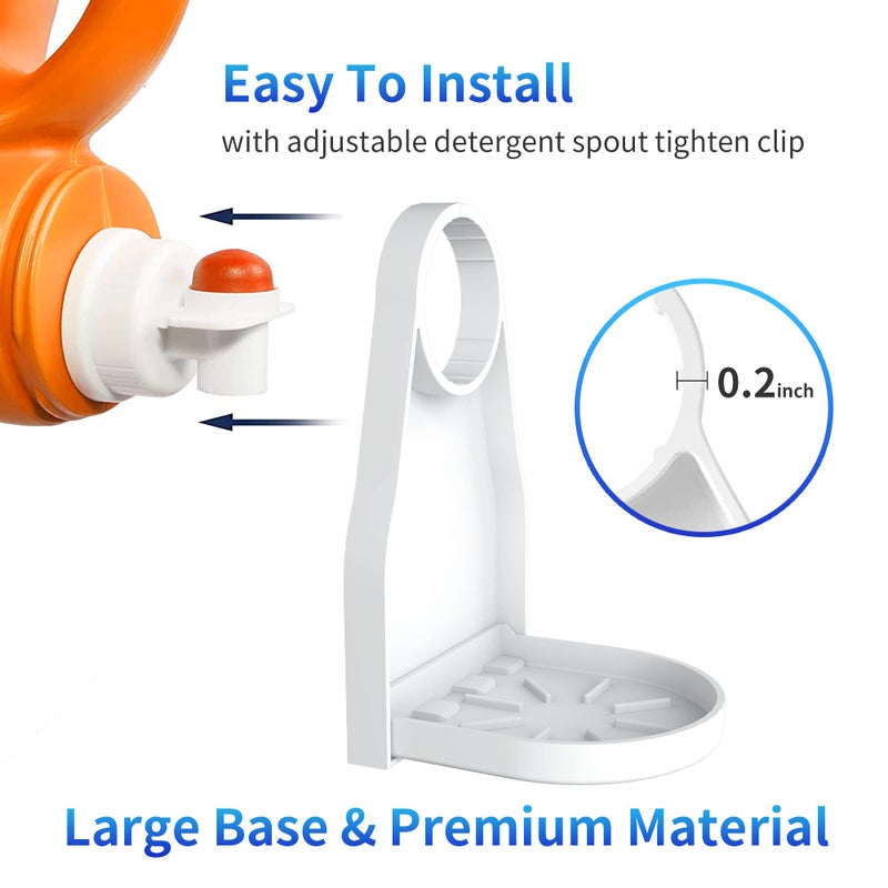 sootozy (2 Pack) Laundry Detergent Cup Holder Drip Catcher Organizer Clip Tight on Laundry Bottle Spouts, No More Leaks or Mess with Detergent and Fabric Softener in Laundry Room - Image 3