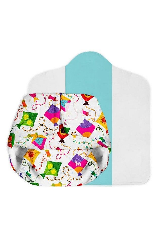 Superbottoms Newborn Uno Cloth Diaper ; Aio Cloth Diapers For Babies ; Cloth Diaper For Newborn Babies 0 To 6 Months ; Pack Of 1 Cloth Diaper With 1 Insert ( Coloured Skies )  - Image 3