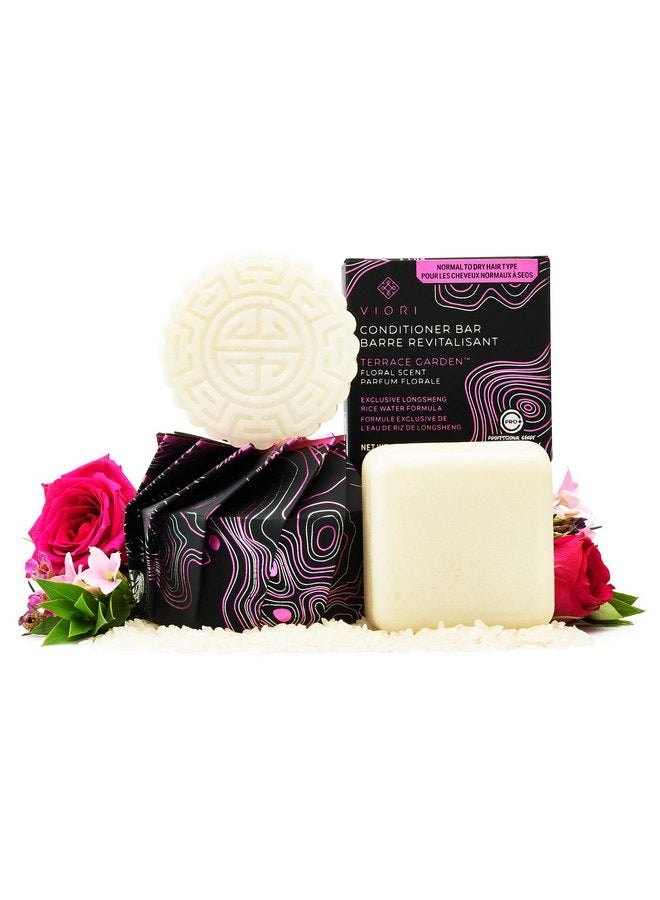 Viori Terrace Garden Shampoo and Conditioner Bar Set Made with Rice Water - Handcrafted Sulfate Free Shampoo and Conditioner - Image 1