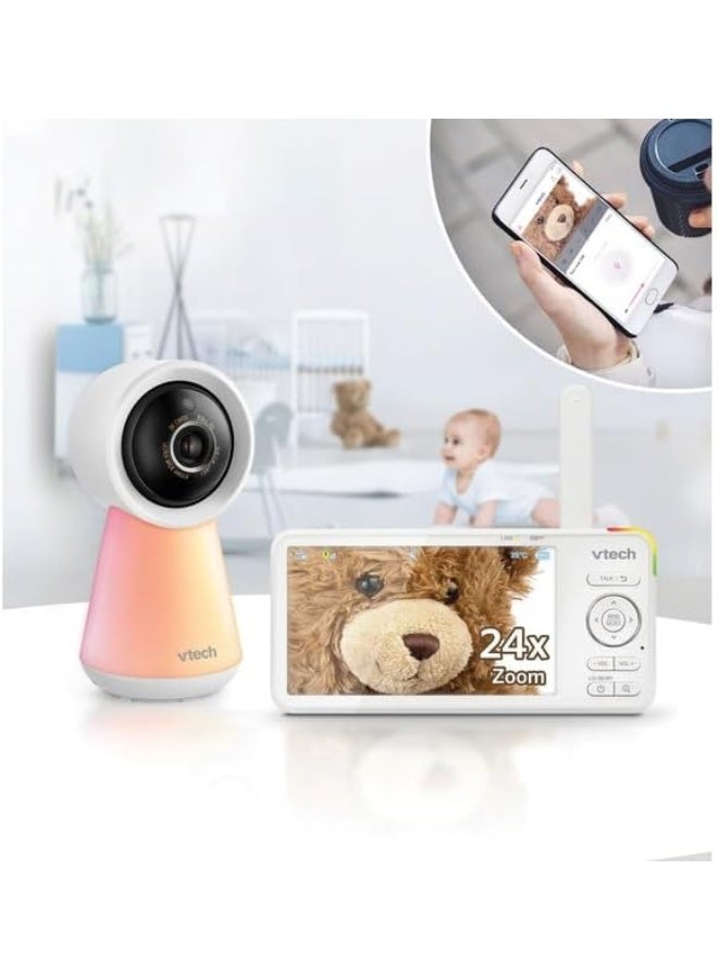 vtech Renewed - VTech RM5756HD 5" Smart WiFi 1080p Monitor with Remote Access - Image 4