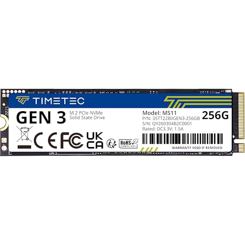 Timetec 256GB SSD NVMe PCIe Gen3x4 8Gb/s M.2 2280 3D NAND High Performance SLC Cache Read/Write Speed Up to 2,000/1,600 MB/s Internal Solid State Drive for PC Laptop and Desktop - Image 1
