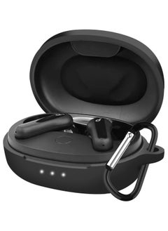 Generic Silicone Carrying Case Compatible with Anker Soundcore Life P2 Mini, Portable Scratch Shock Resistant Cover with Carabiner (Black)  - Image 1