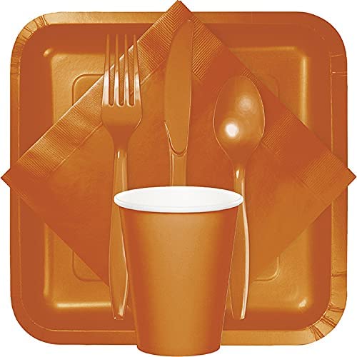 Unique Solid Pumpkin Orange Paper Luncheon Napkins, 20 Pieces - Perfect for Birthdays, Weddings, Parties & Special Events - Image 4
