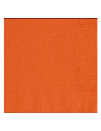 Unique Solid Pumpkin Orange Paper Luncheon Napkins, 20 Pieces - Perfect for Birthdays, Weddings, Parties & Special Events - Image 5
