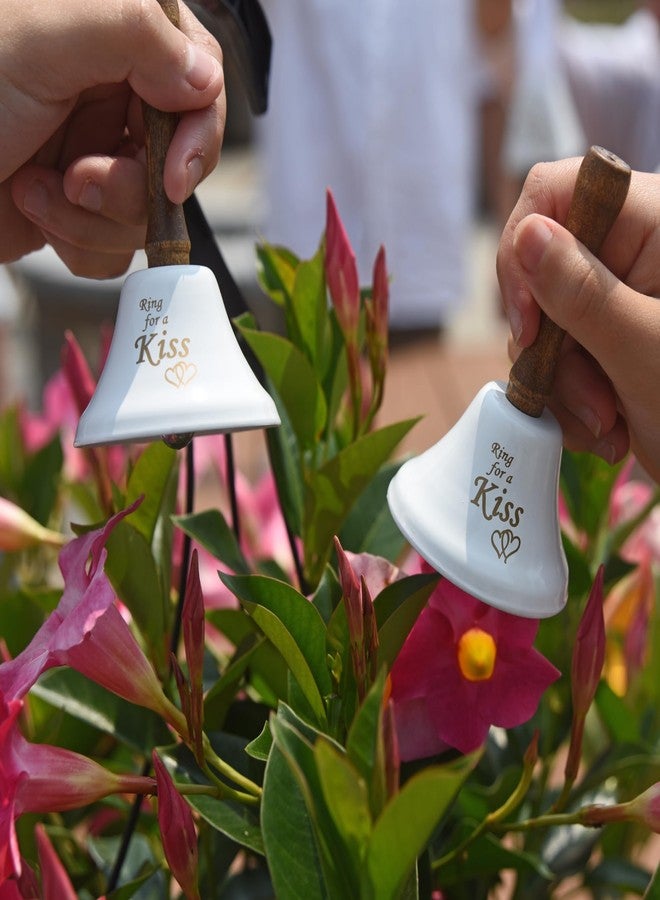 Bevin Bells Ring for a Kiss Wedding Bell | Loud Cowbell, Tea Bell or Ornamental Bells | Party Bell | Wedding Reception & Rehearsal Dinner Bells | Countertop Service Call Bell | Made in CT, USA - Image 4