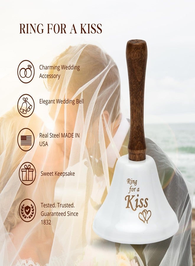 Bevin Bells Ring for a Kiss Wedding Bell | Loud Cowbell, Tea Bell or Ornamental Bells | Party Bell | Wedding Reception & Rehearsal Dinner Bells | Countertop Service Call Bell | Made in CT, USA - Image 5