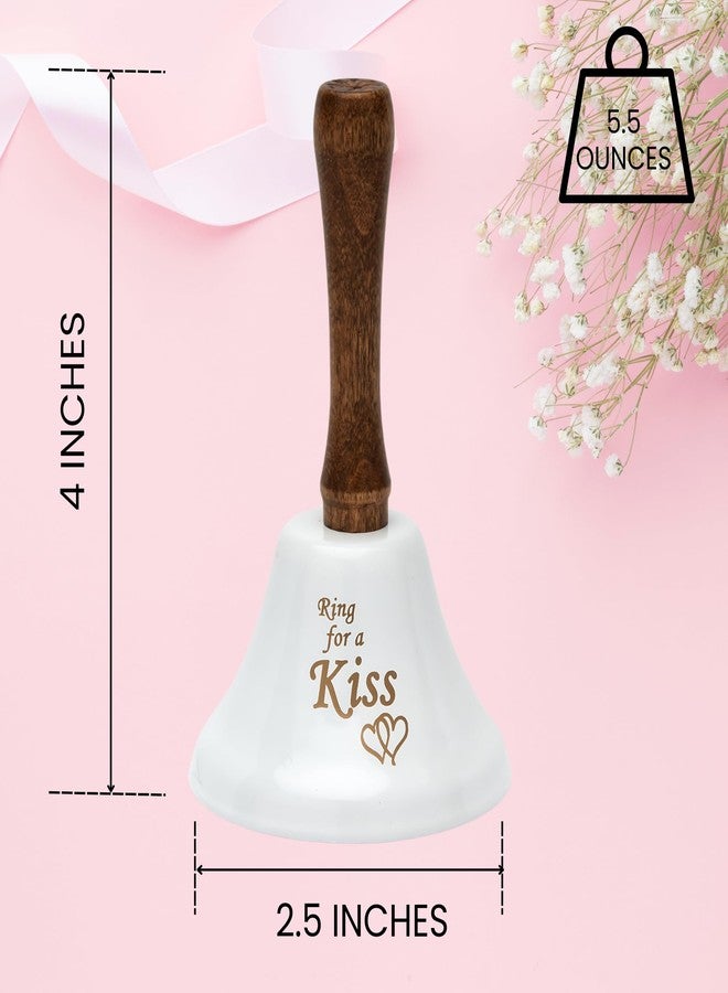Bevin Bells Ring for a Kiss Wedding Bell | Loud Cowbell, Tea Bell or Ornamental Bells | Party Bell | Wedding Reception & Rehearsal Dinner Bells | Countertop Service Call Bell | Made in CT, USA - Image 2