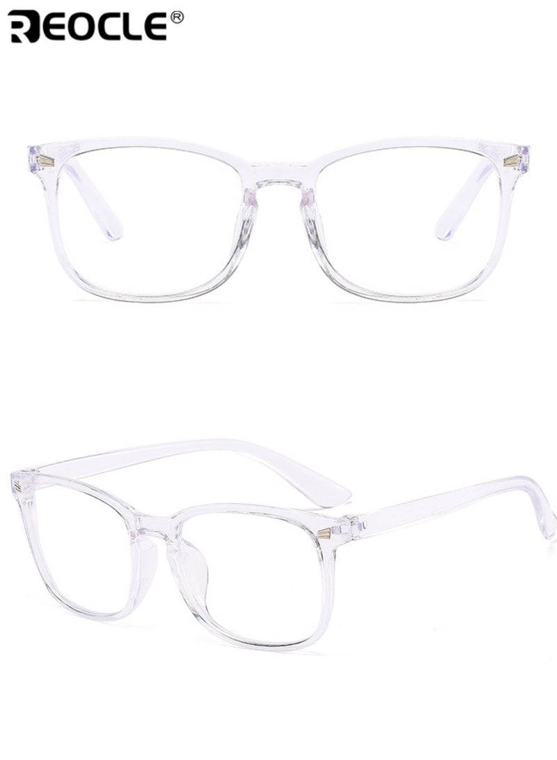 REOCLE Unisex Anti-Blue Light Glasses Professional Anti-Glare & UV Protection Reading Glasses Comfortable Lightweight Eyewear to Relieve Eye Strain Effectively - Image 1
