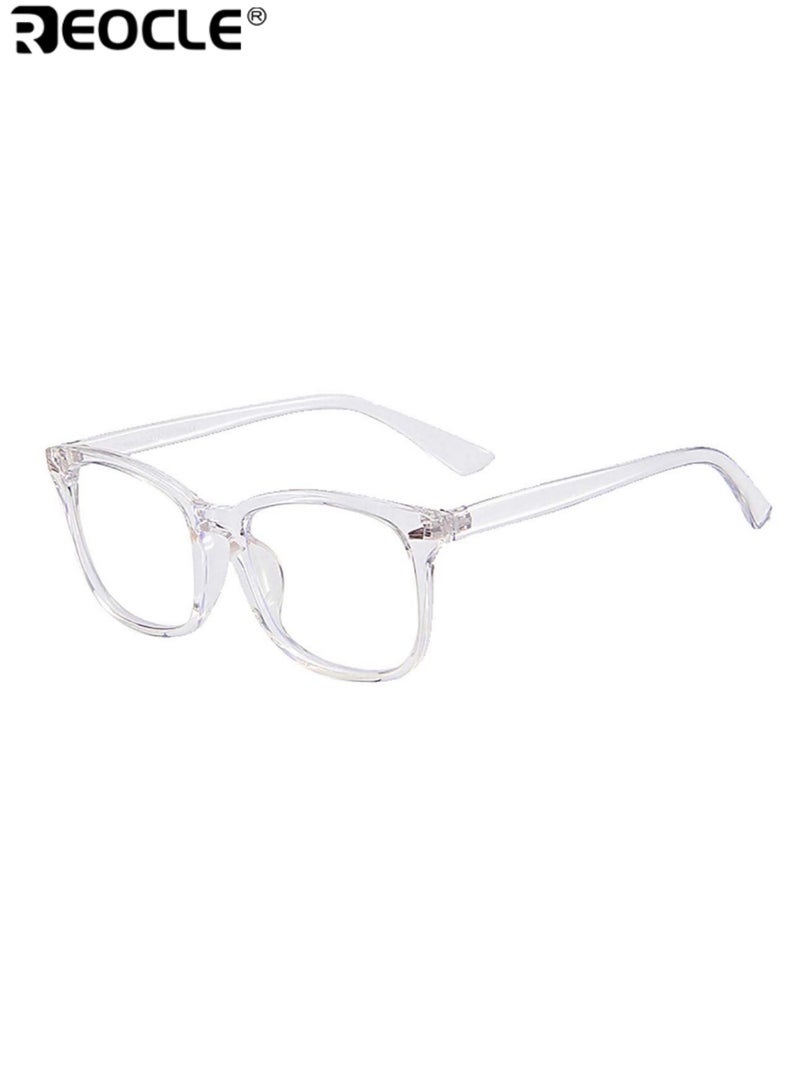 REOCLE Unisex Anti-Blue Light Glasses Professional Anti-Glare & UV Protection Reading Glasses Comfortable Lightweight Eyewear to Relieve Eye Strain Effectively - Image 3