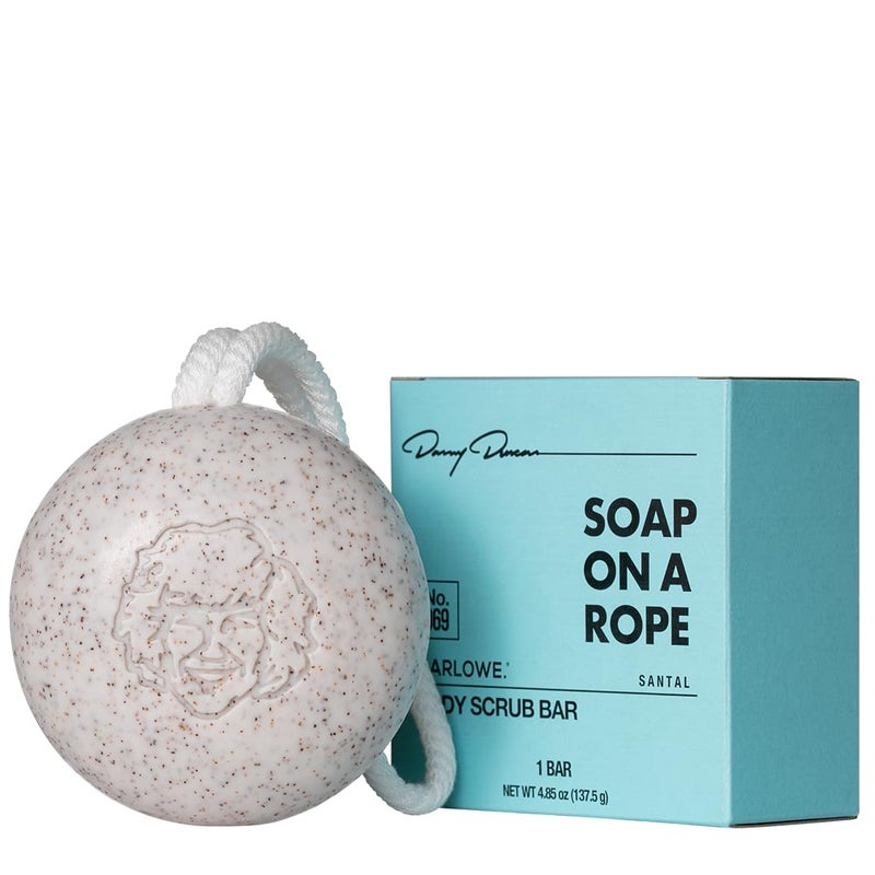 MARLOWE No 069 Soap On A Rope Body Exfoliator Scrub Soap Bar 485 Oz with Pumice Apricot Seed Powder Shea Butter Olive Oil Formula with No Parabens Sulfates Santal Scent - Image 3