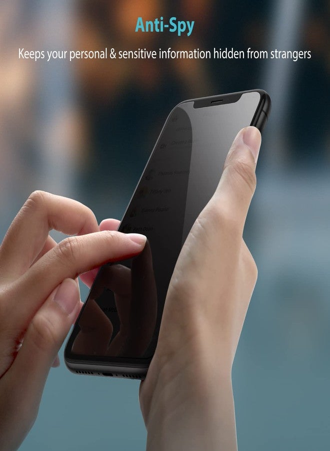 SYNCWIRE Privacy Screen Protector for iPhone 11/XR 6.1'', 2-Pack Unbreakable Anti Spy Tempered Glass Saver Black[Easy Installation Frame][10X Stronger][Bubble Free][Sensitive Touch] - Image 5