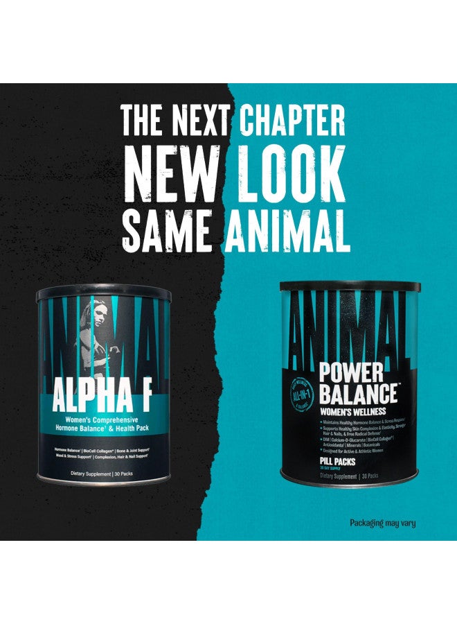 ANIMAL Animal Power Balance Women's Alpha F Comprehensive Formula Supports Hormonal Balance, Complexion, Hair, Nails, Mood and Stress, Intestinal Health, & Bone and Joint Health 30 Packs - Image 2