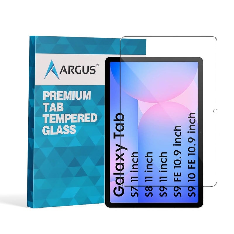 Argus Premium Tempered Glass for Samsung Galaxy Tab S9 FE /S10 FE / S9/ S8/S7 10.9 inch Screen Protector Guard for Samsung Tablet - Pack of 1 - Image 1