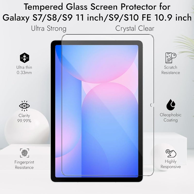 Argus Premium Tempered Glass for Samsung Galaxy Tab S9 FE /S10 FE / S9/ S8/S7 10.9 inch Screen Protector Guard for Samsung Tablet - Pack of 1 - Image 3