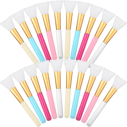 Patelai 20pcs Silicone Face Mask Applicators Soft Face Mask Brushes Facial Mud Clay Beautytools for Sleeping Mud Hairless Body Lotion Body Butter - Image 1