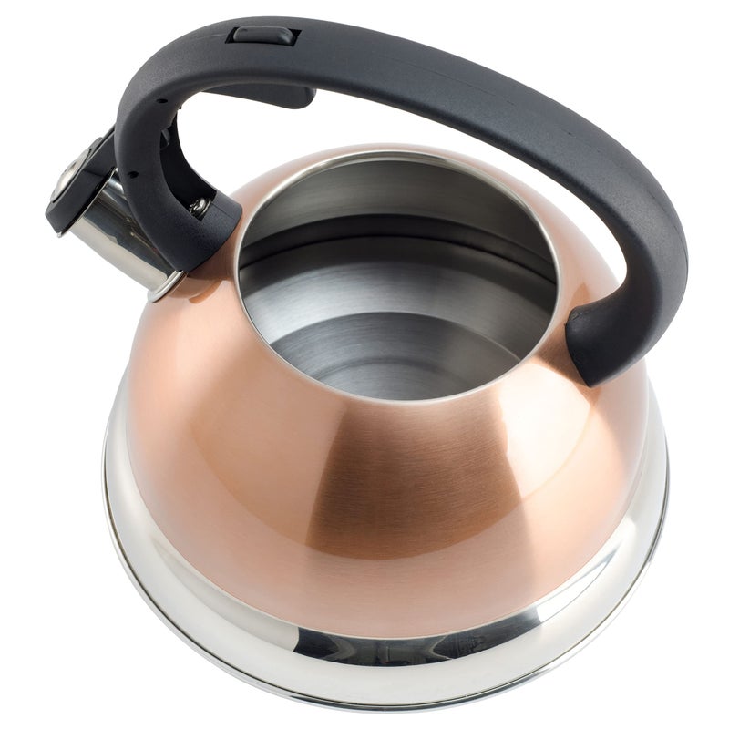 Mr. Coffee Flintshire 1.75-Quart Stainless Steel Whistling Tea Kettle with Nylon Handle â€“ Copper Finish Stove-Top Kettle for Boiling Water - Image 4