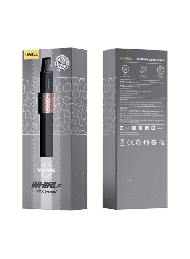 UWELL WHIRL F Vape Refill Juice Kit Pod System Black color 2mL 450mAh - view 2