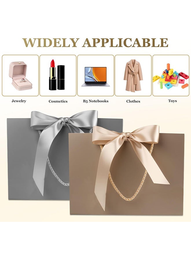 ليمون كيس هدايا كبير من قطعتين، كيس هدايا عيد ميلاد مع شريطين بلونين، بطاقتي تهنئة وأربع ورقات مناديل ورقية، كيس هدايا ورقي محمول لحفلات أعياد الميلاد، حفلات الزفاف، حفلات استقبال المواليد، وعيد الميلاد. - Image 2