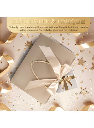 2 Pcs Large Gift Bag, Birthday Gift Bag With 2-Color Ribbon, 2 Greeting Cards and 4 Sheets Tissue Paper, Portable Paper Gift Bag for Birthday Parties, Wedding Parties, Baby Showers, Christmas - view 4
