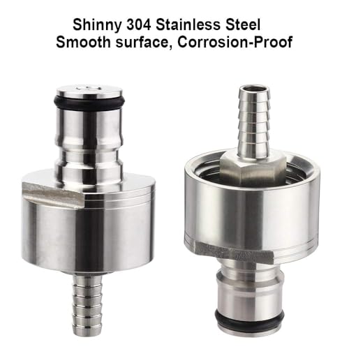 Ferroday Stainless Steel Carbonation Cap Forced Carbonation PET Bottle Filling 5/16 Barb CO2 Coupling to Carbonate Soda Beer Stainless Steel PET Bottle Carbonation Cap + O-ring + Gasket - Image 5