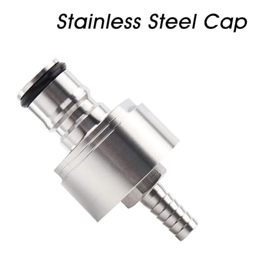 Ferroday Stainless Steel Carbonation Cap Forced Carbonation PET Bottle Filling 5/16 Barb CO2 Coupling to Carbonate Soda Beer Stainless Steel PET Bottle Carbonation Cap + O-ring + Gasket - Image 3