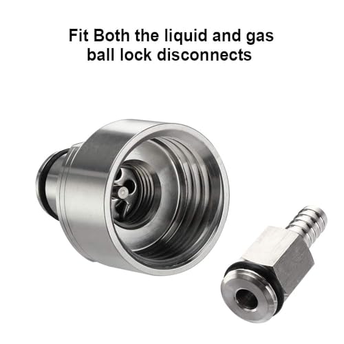 Ferroday Stainless Steel Carbonation Cap Forced Carbonation PET Bottle Filling 5/16 Barb CO2 Coupling to Carbonate Soda Beer Stainless Steel PET Bottle Carbonation Cap + O-ring + Gasket - Image 4