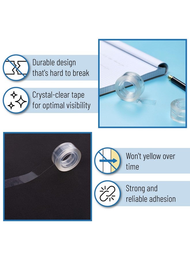 مستر. بين - شريط تغليف الهدايا، عبوة من 6 قطع، شريط تغليف الهدايا، شريط تغليف، شريط شفاف، شريط غير مرئي، شريط هدايا، شريط تغليف للهدايا، شريط ورق تغليف، شريط، شريط شفاف، عبوات شريط للموزع - Image 3