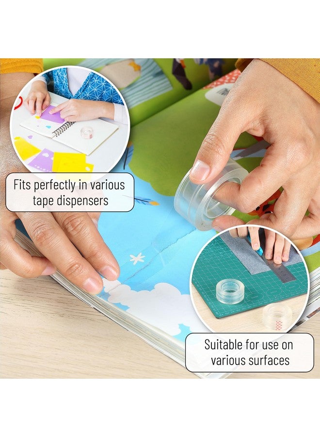 مستر. بين - شريط تغليف الهدايا، عبوة من 6 قطع، شريط تغليف الهدايا، شريط تغليف، شريط شفاف، شريط غير مرئي، شريط هدايا، شريط تغليف للهدايا، شريط ورق تغليف، شريط، شريط شفاف، عبوات شريط للموزع - Image 4