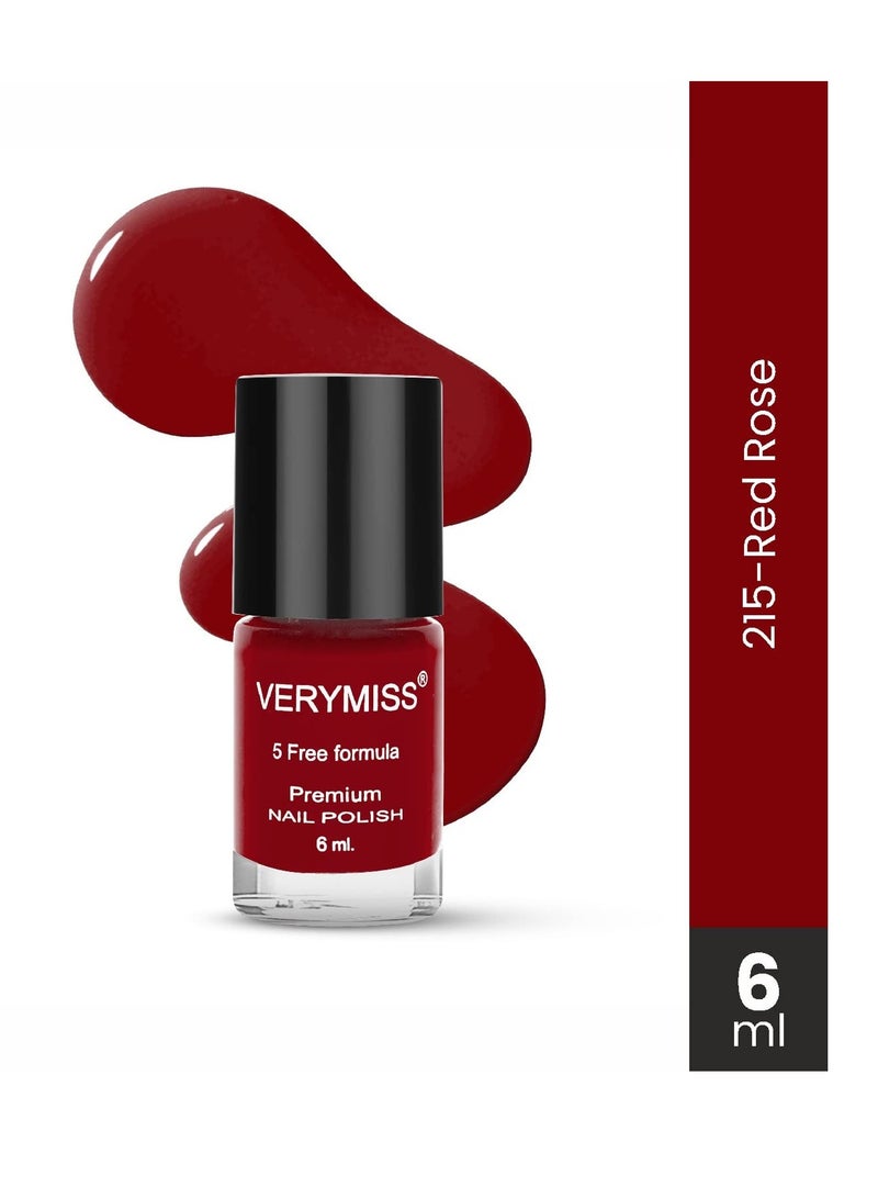 Verymiss Premium Non UV Gel Nail Polish 6 ml 215 Red Rose - Image 2