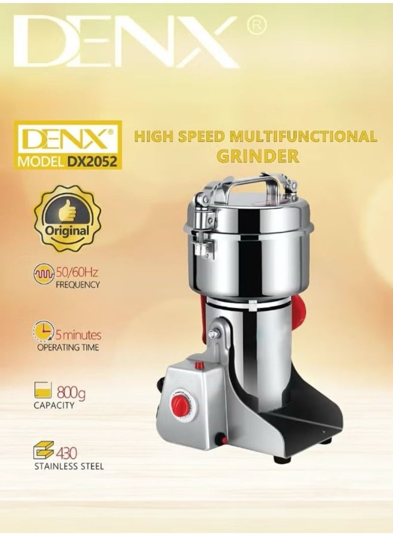 دينكس مطحنة بهارات 800 جرام ، مطحنة مسحوق الفولاذ المقاوم للصدأ 430 ، تقنية طحن فائقة الدقة ، يمكنها طحن حبوب البن والحبوب ، مناسبة للمنزل / المطعم / الفندق - Image 1