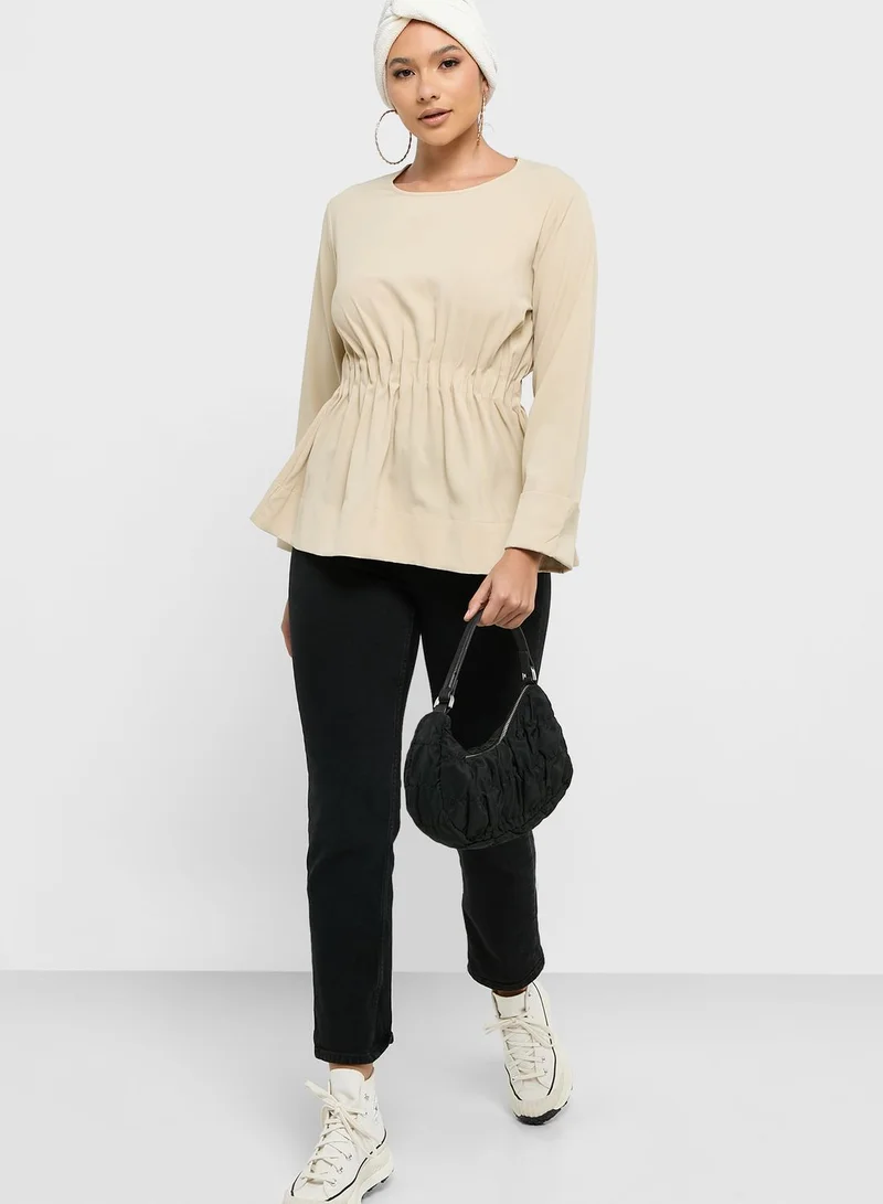 Khizana Cinched Waist Detail Top