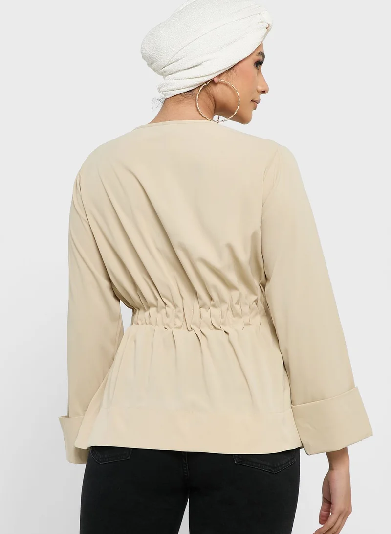 Khizana Cinched Waist Detail Top