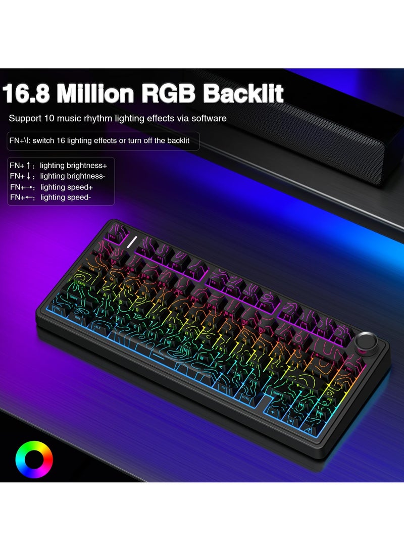 AULA F75 Wireless Mechanical Keyboard Switches RGB Backlit Gaming Keyboard  - Image 4