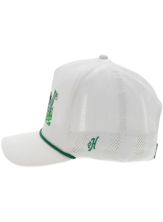 HOOEY Cowboy Golf Hills Hat - Adjustable Snapback Rope Cap, Performance Golf Hat with Embroidered Western Design (White) - Image 3