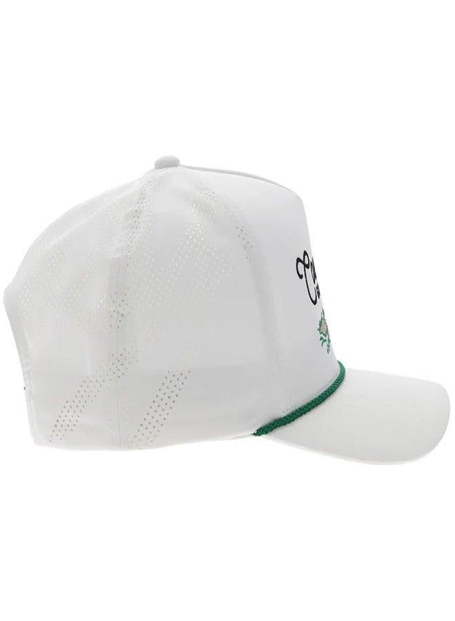 HOOEY Cowboy Golf Hills Hat - Adjustable Snapback Rope Cap, Performance Golf Hat with Embroidered Western Design (White) - Image 5