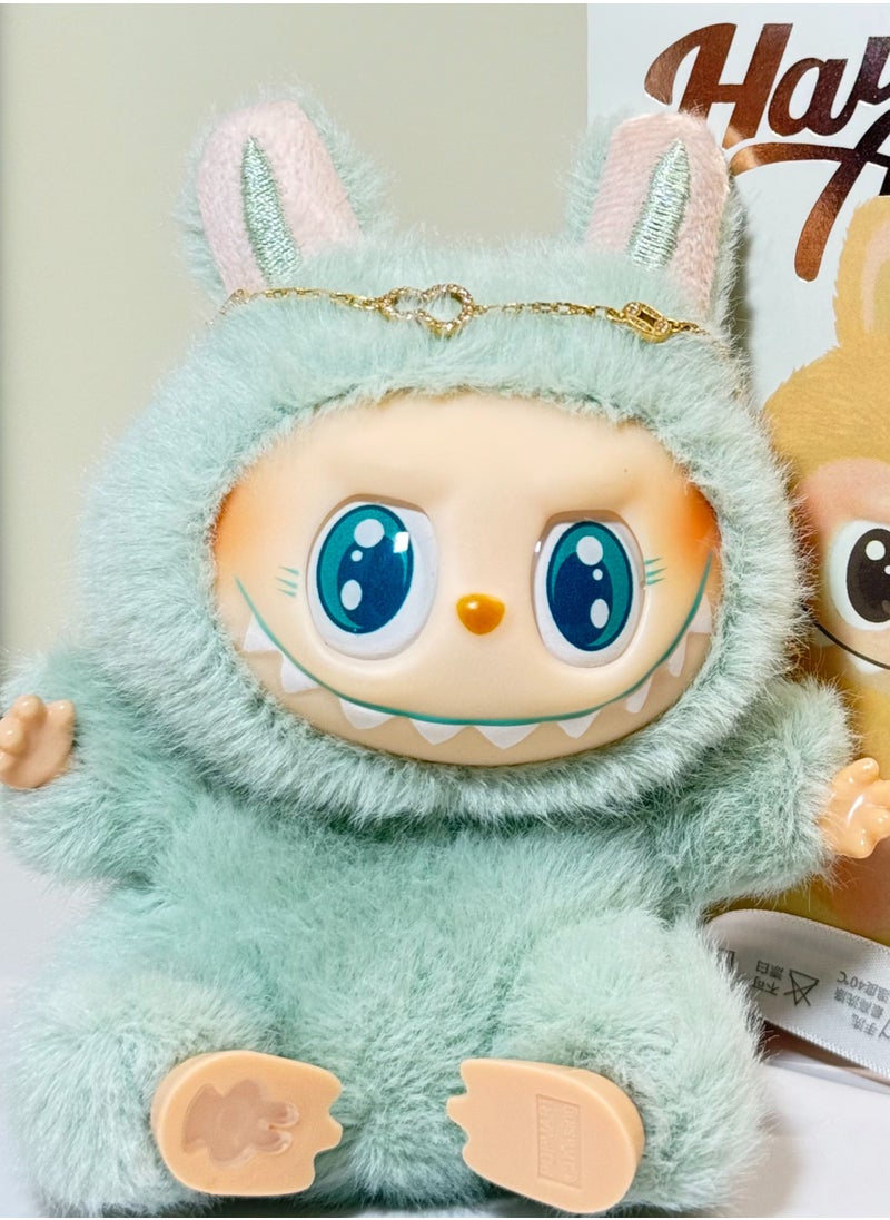 LABUBU - Labubu 2.0 Green Plush Bunny Keychain Doll-No Extra Decor - Image 1