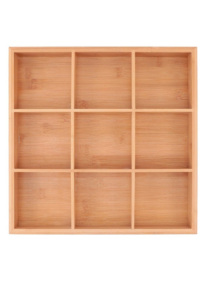 دويتول صينية تقديم خشبية من DOITOOL، طبق تقديم مقسم، صينية تنظيم مكونة من 9 أقسام، صينية تقديم طعام خشبية، صينية حلوى، طبق سوشي للحفلات - Image 1