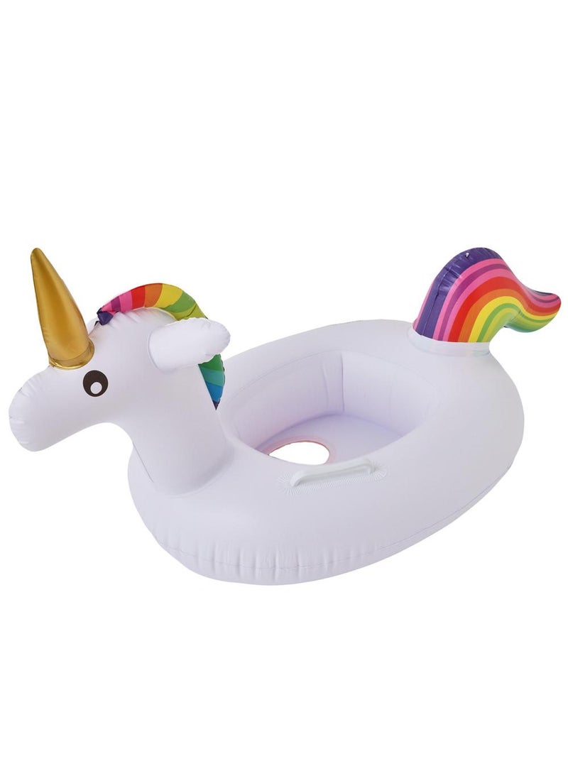 Y&D Baby Swimming Float Ring with Seat, Inflatable Children Waist Float Ring, Baby Free Swimming Ring, Safe and Durable, Pool Tool for The Age of 1-5 Years Kids,White-A 