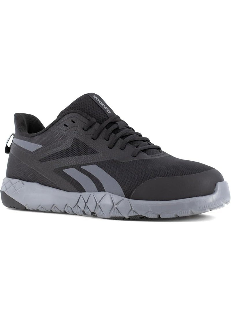 Reebok Work حذاء سلامة للرجال بمقدمة مركبة وحماية من المخاطر الكهربائية غير معدني أسود ورمادي RB5440 - Image 1